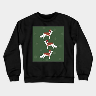 Triple Christmas Kooiker Dogs Green Crewneck Sweatshirt